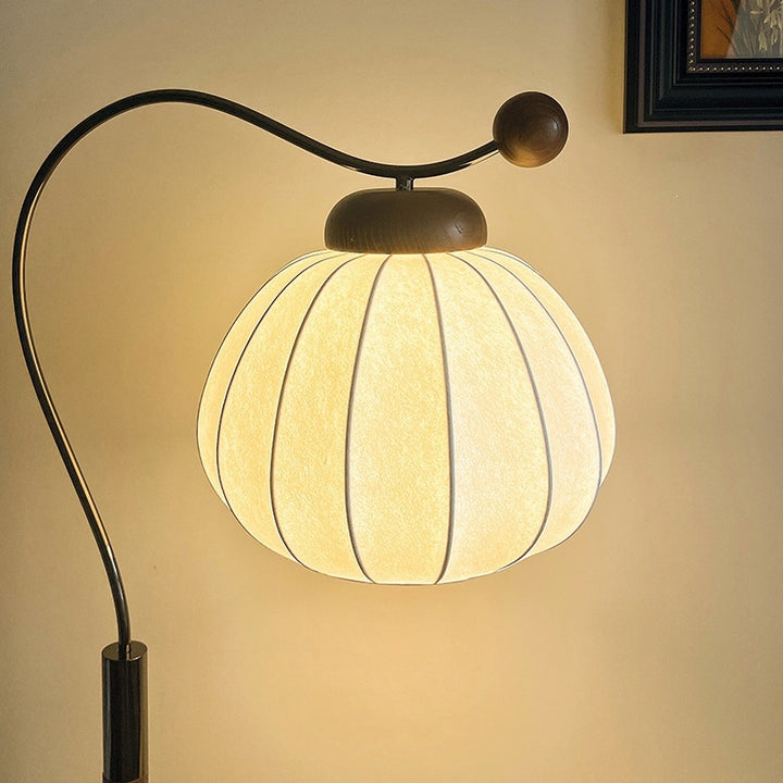 Modern Curved Floor Lamp with Adjustable Shade