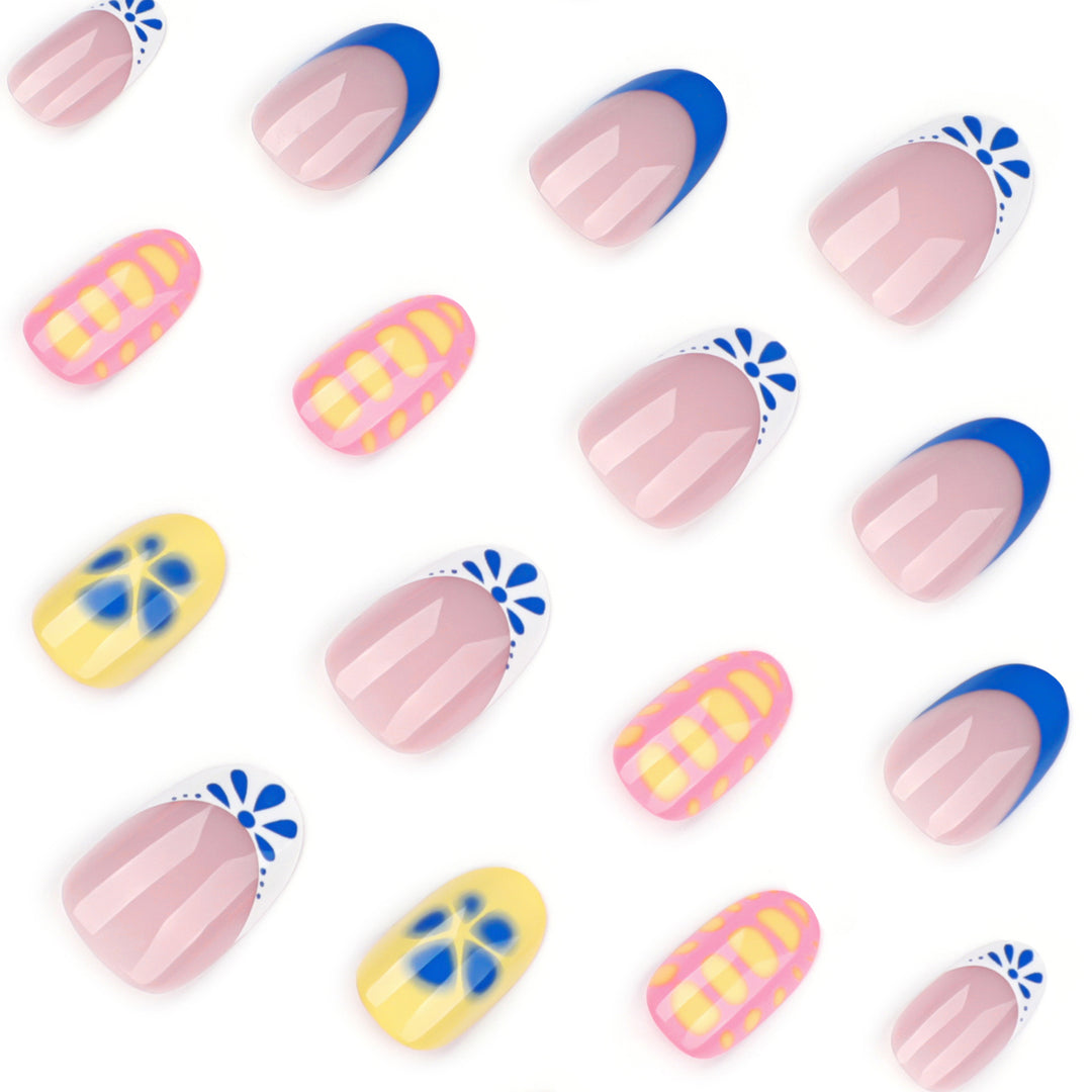 Artificial nail art with colorful summer design Kalsten