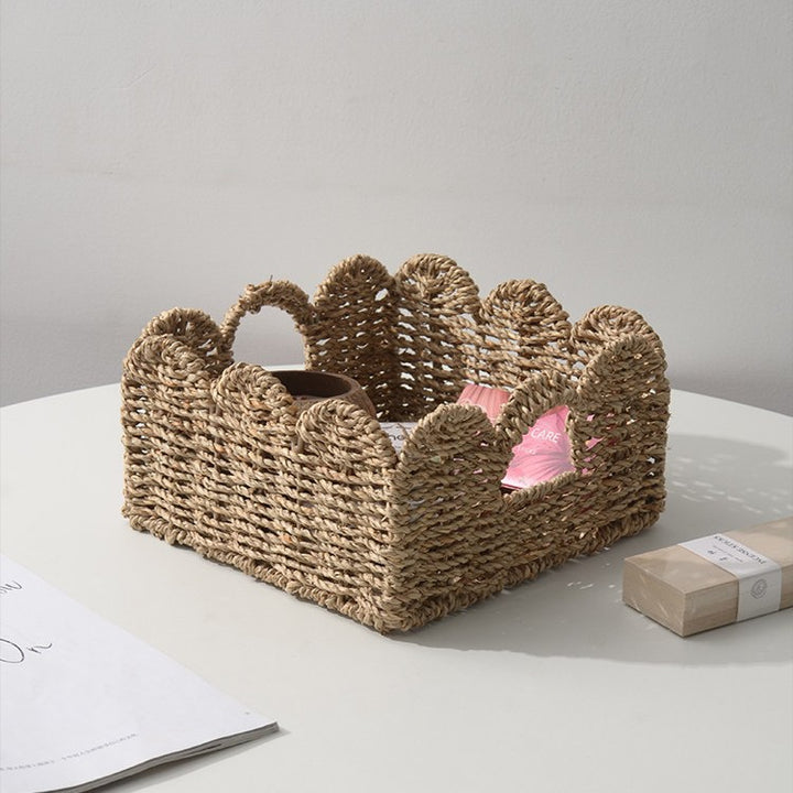 Decorative storage basket with two handles Kalsten