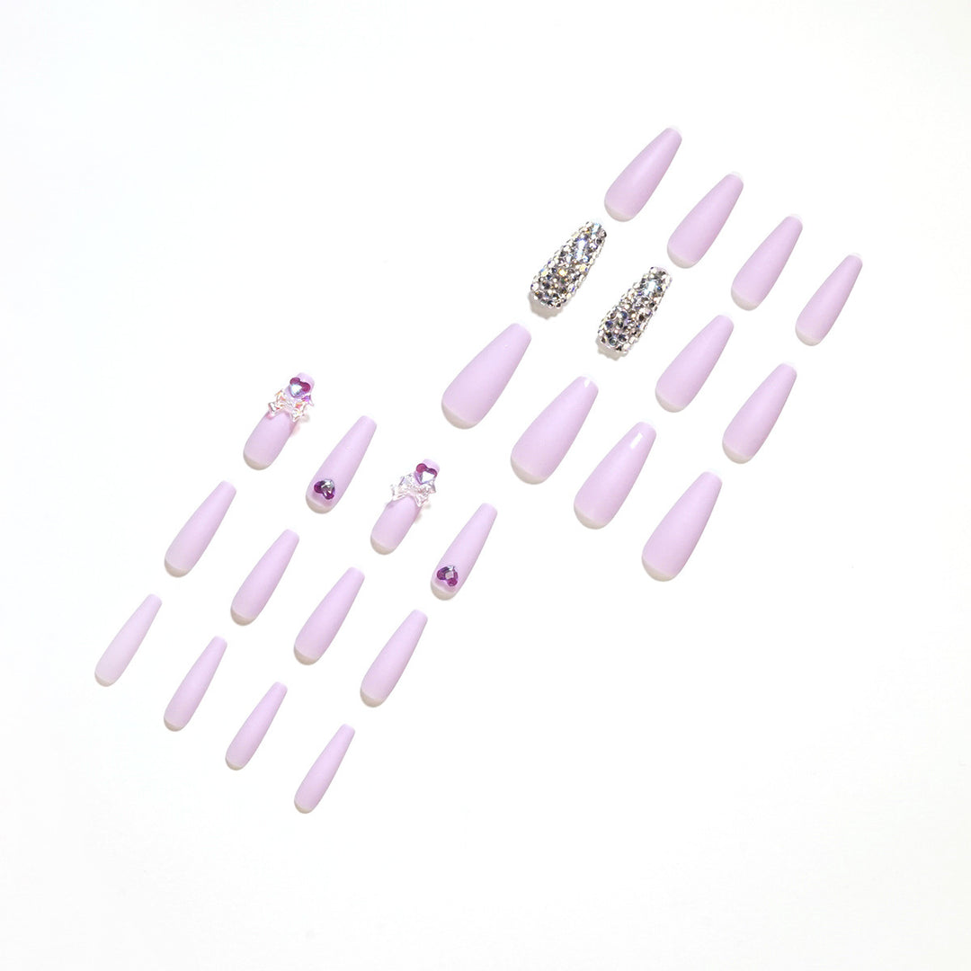 Artistic Stiletto Nails with Glitter and Flower Decorations Kalsten