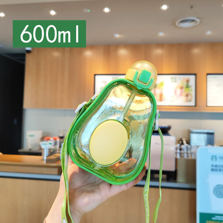 Women's creative avocado water bottle with carrying strap Kalsten