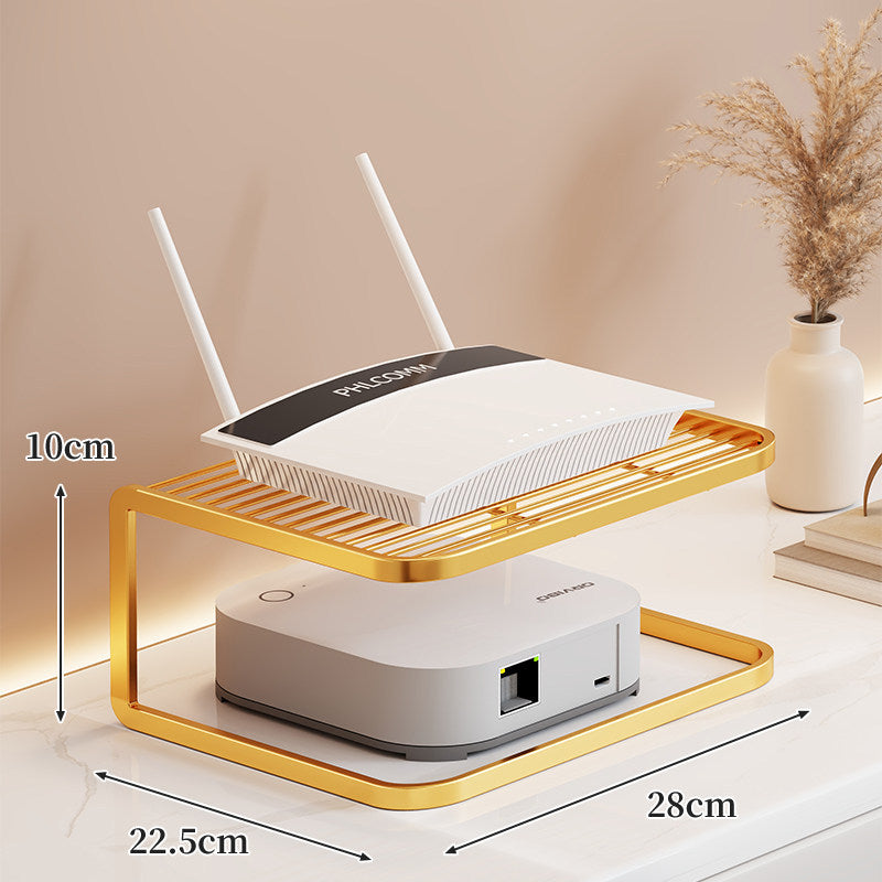 Ventilated Desktop Router and Modem Stand Organizer
