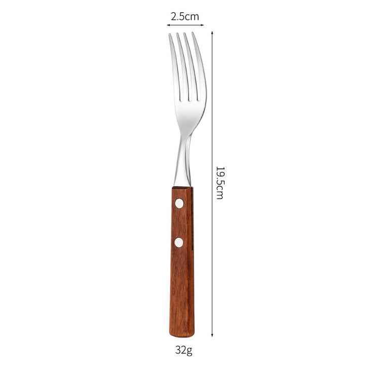 Dessert spoon with ergonomic wooden handle Kalsten