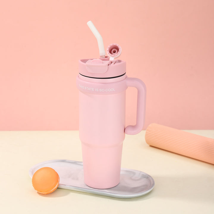 Unisex drinking cup with integrated straw Kalsten