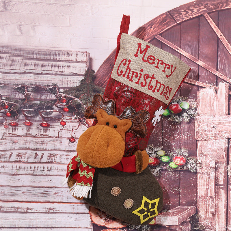 Cute Christmas stocking with snowman motif Kalsten