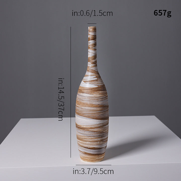 Artistic Spiral Design Ceramic Vase Kalsten