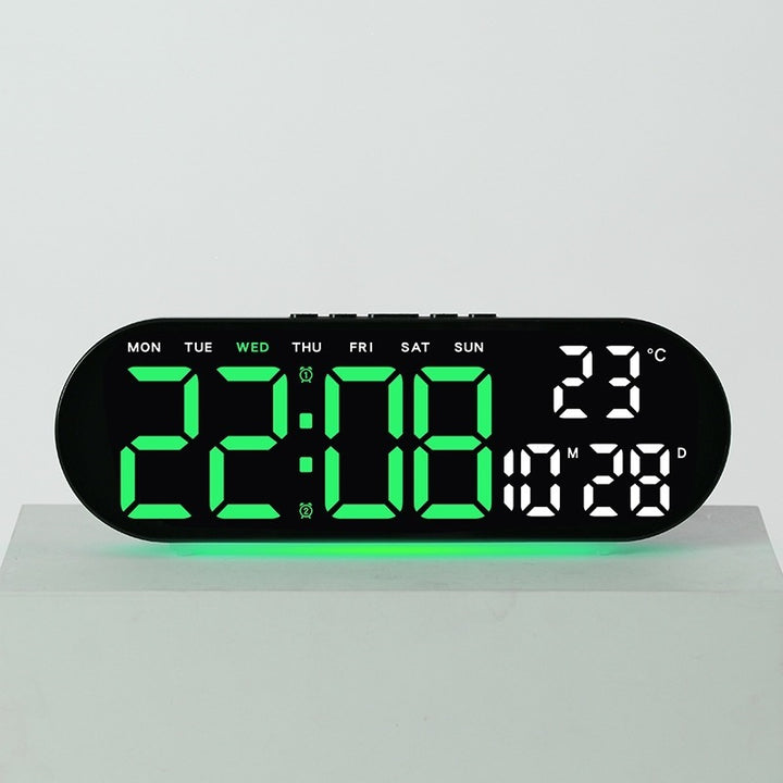 Digital alarm clock with multifunctional LED display and integrated thermometer function Kalsten