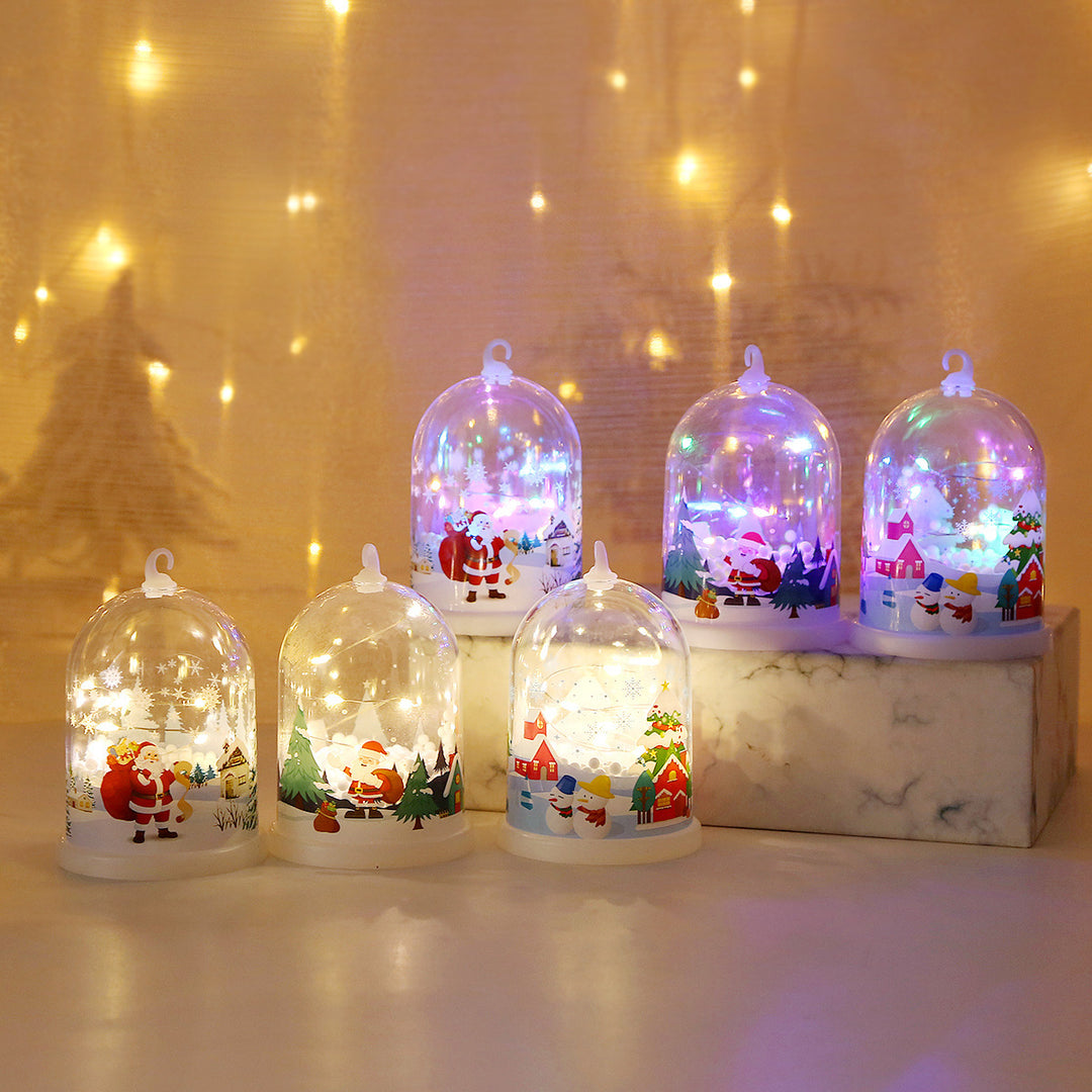 LED Christmas lighting glass dome