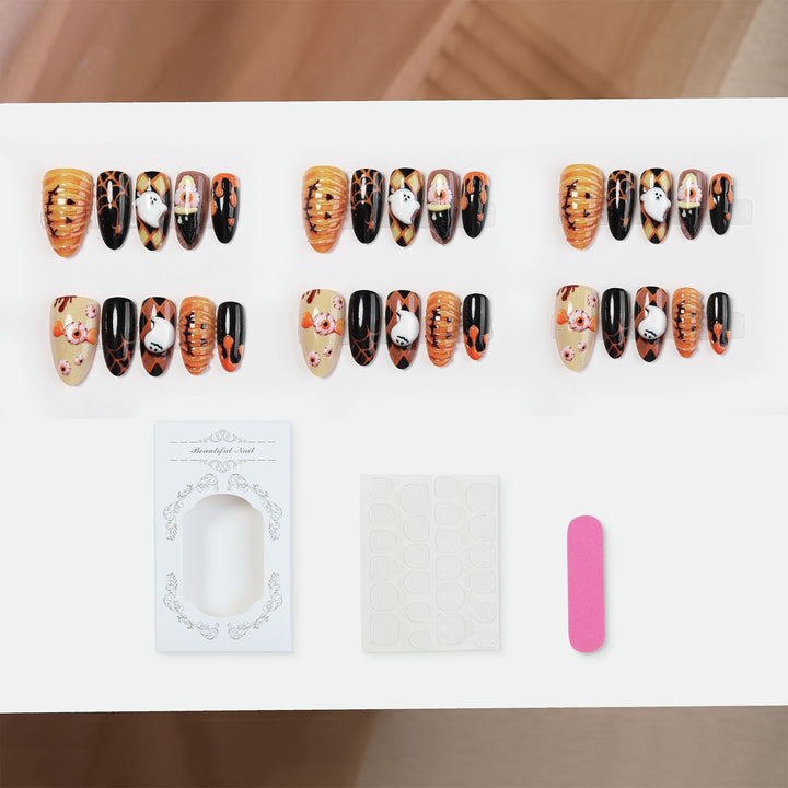 Creative nail art set with unique Halloween designs Kalsten