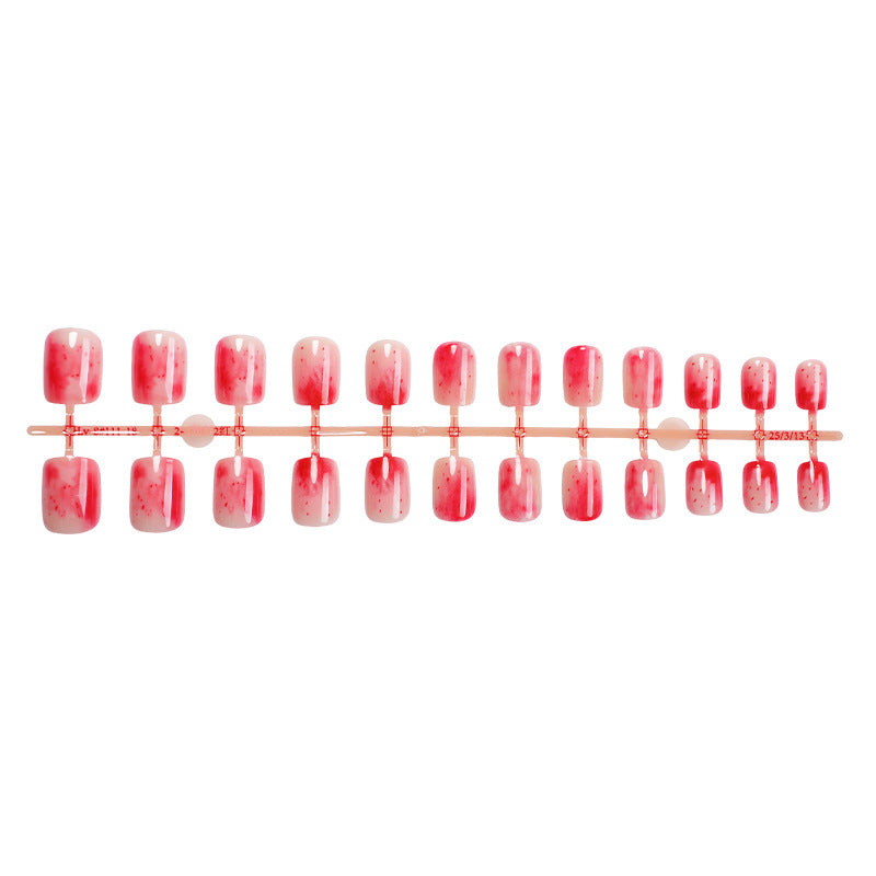 Trendy artificial nail set with modern marble and ombre design Kalsten