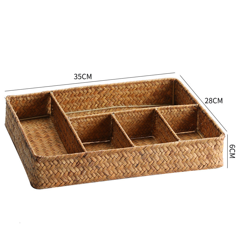 Woven Multi-Compartment Storage Basket Kalsten