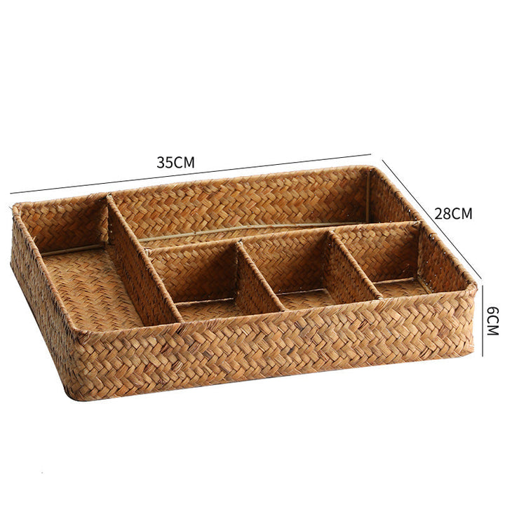 Woven Multi-Compartment Storage Basket Kalsten