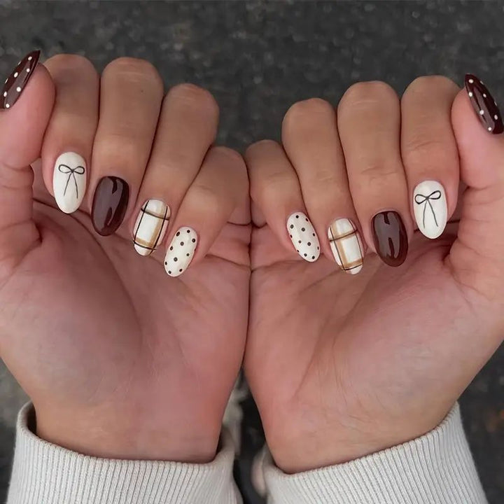 Chic Decorative Press-On Nail Enhancements Kalsten