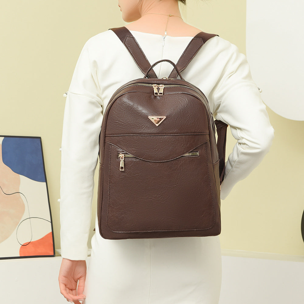 Elegant Faux Leather Backpack Kalsten