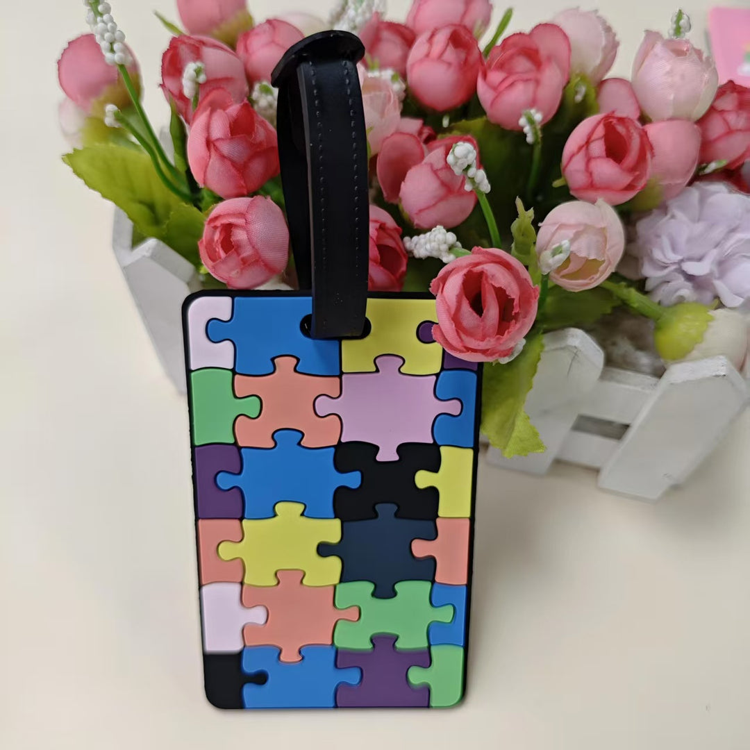 Unisex Geometric Patterned Luggage Identifier Kalsten