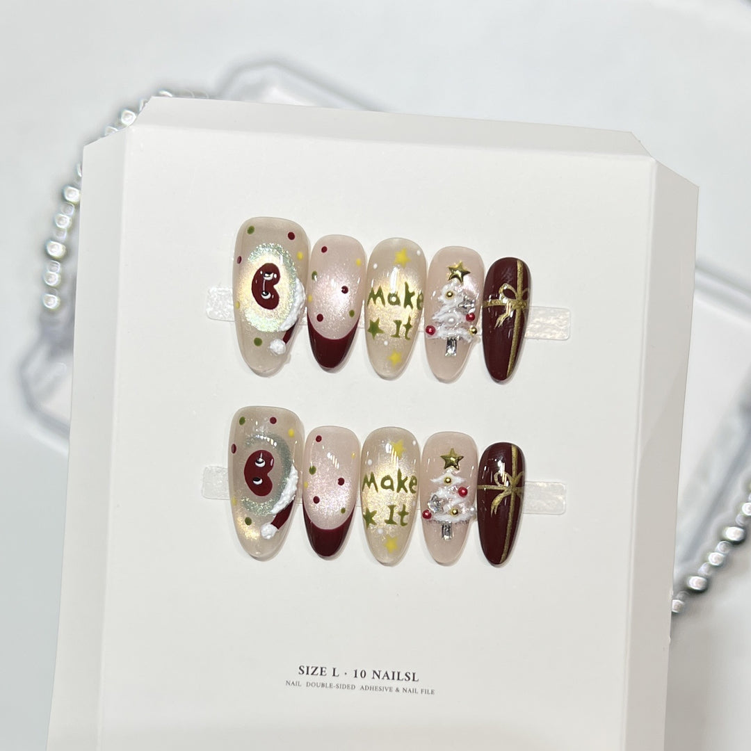 Themed Press-On Nail Art Set with Hello Kitty Designs Kalsten