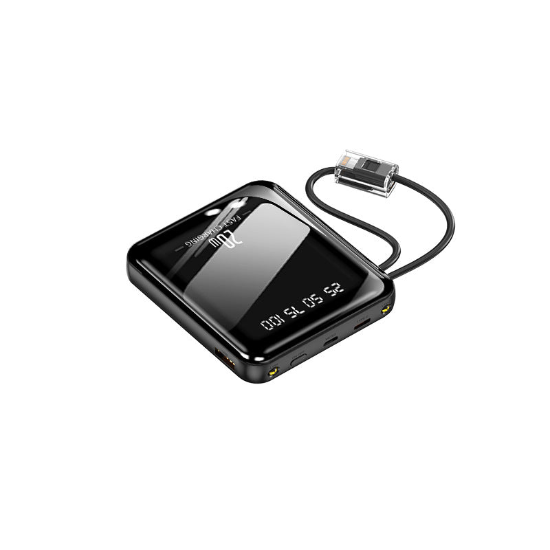 portable fast power bank with integrated charging cable and digital display Kalsten