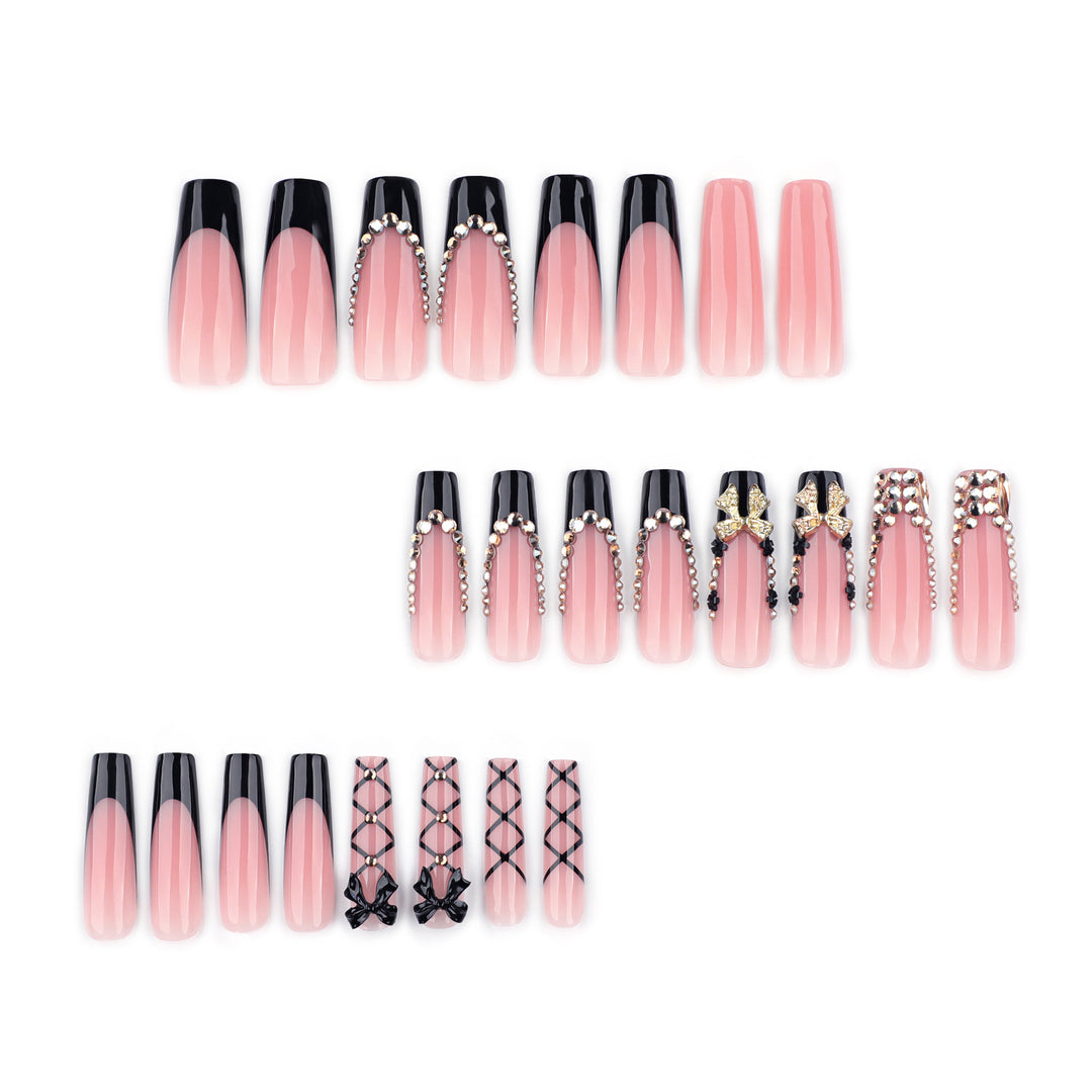 Glamorous artificial nails with jewelry accents Kalsten
