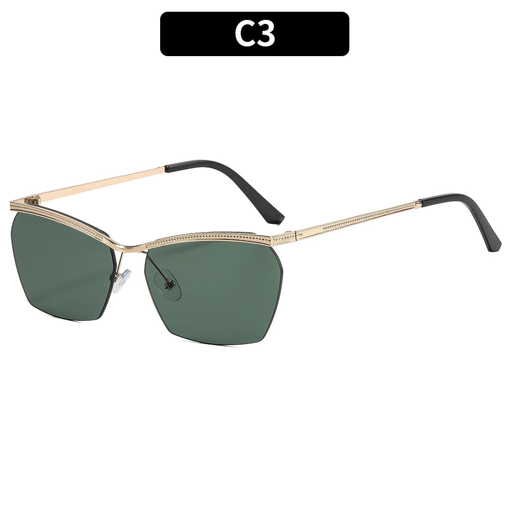 Luxury Geometric Shield Sunglasses