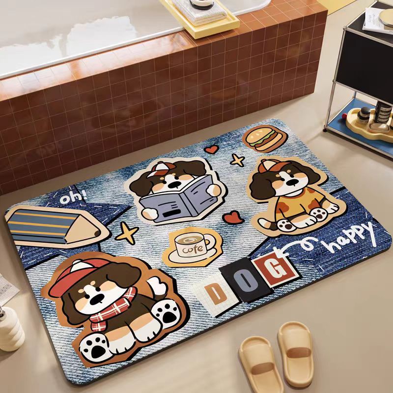 Cartoon-Themed Bath Mat