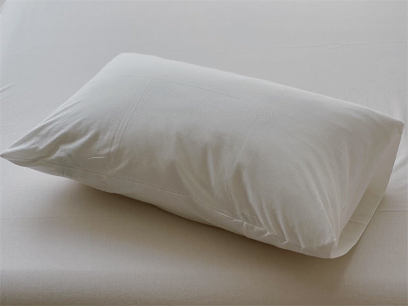 Comfort pillow with breathable cover and shape-retaining filling