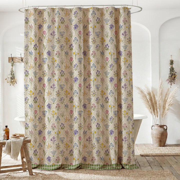 Floral Embroidered Shower Curtain Kalsten
