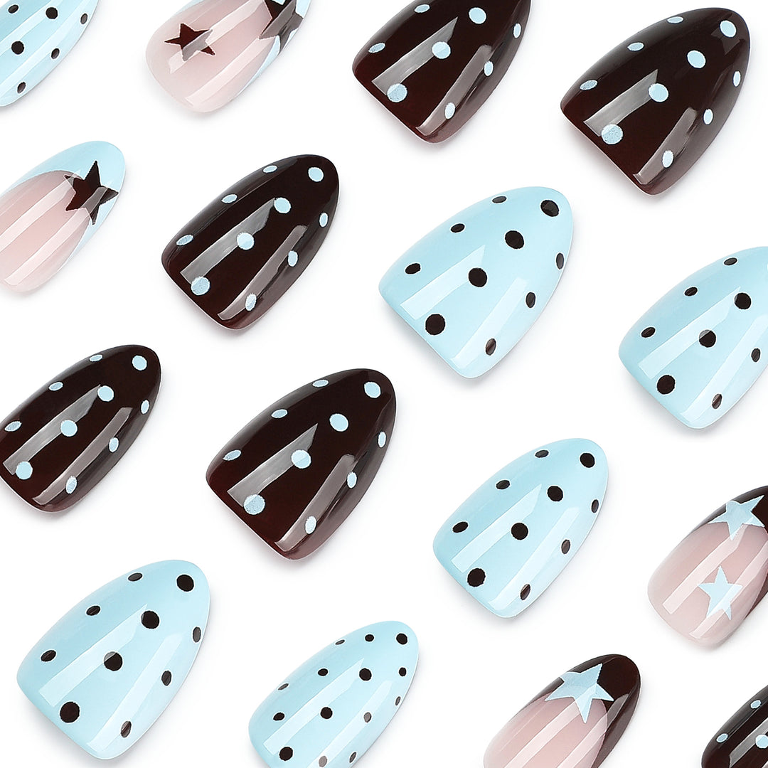 Artful Nail Extensions with Modern Star Design Kalsten