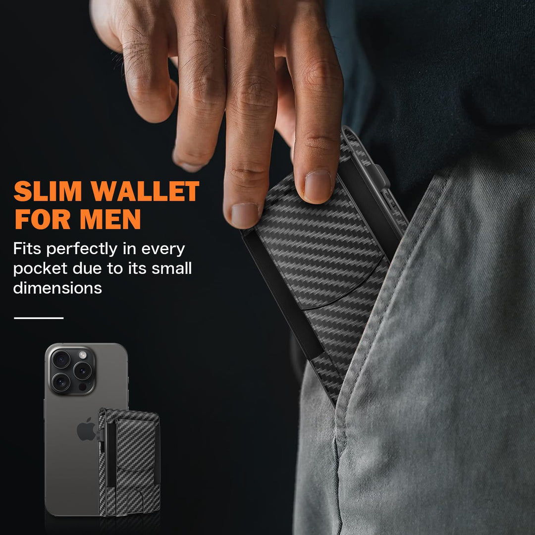 Carbon Fiber Multi-Functional Slim Wallet Kalsten