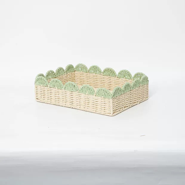 Decorative Scalloped Storage Basket Kalsten