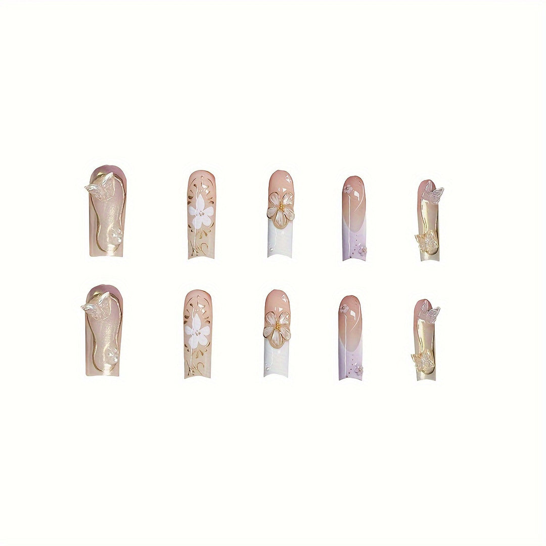 Artistic 3D Butterfly Nail Extensions Kalsten