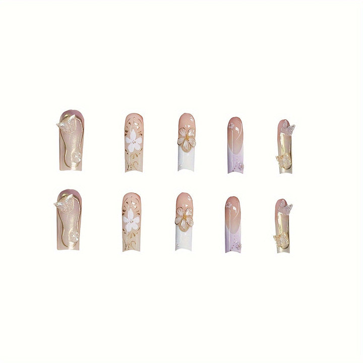 Artistic 3D Butterfly Nail Extensions Kalsten