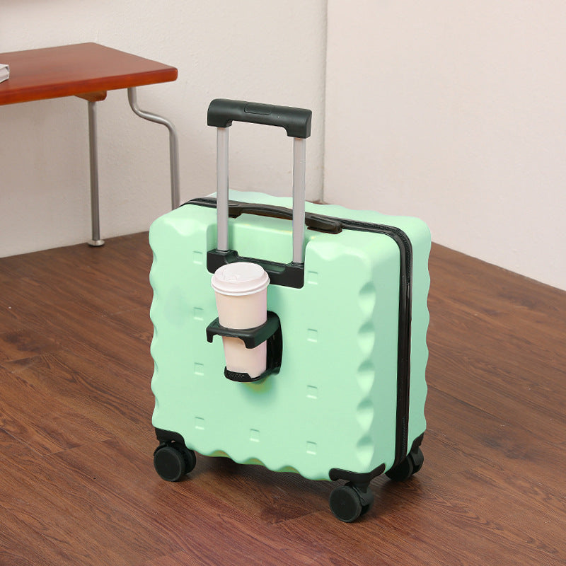 Compact Beverage Holder Rolling Suitcase Kalsten