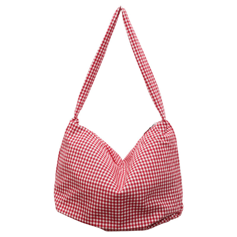 Checkered Pattern Shoulder