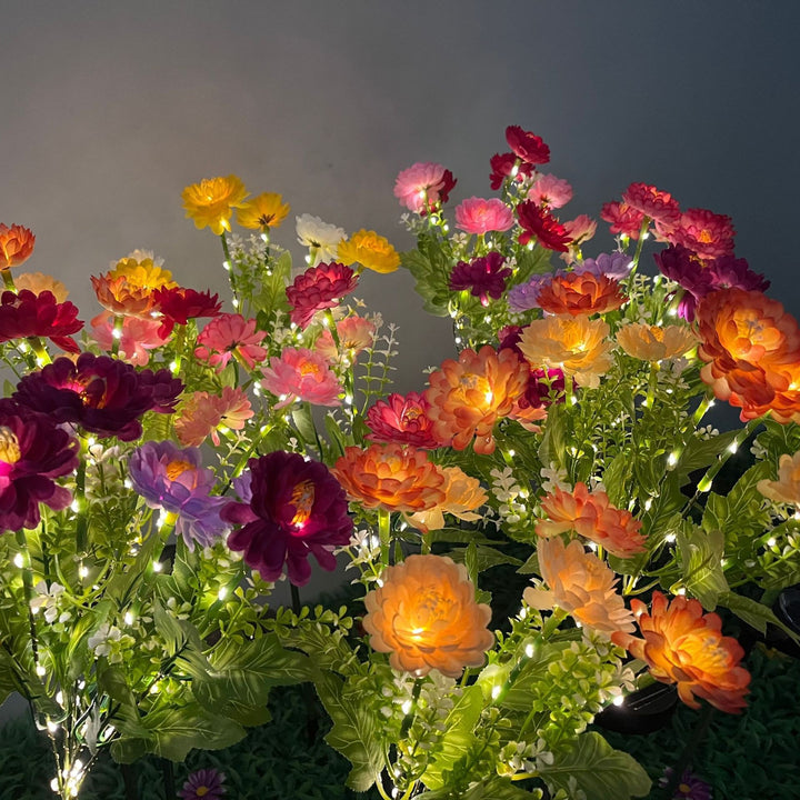Solar Garden Stake Artificial Flower LED Pathway Decor Kalsten
