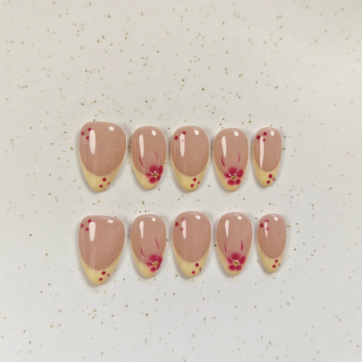Artistic Floral Press-On Nails  1791773432