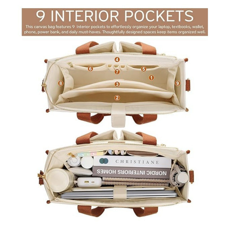 Elegant Handbag with Multiple Compartment System Kalsten