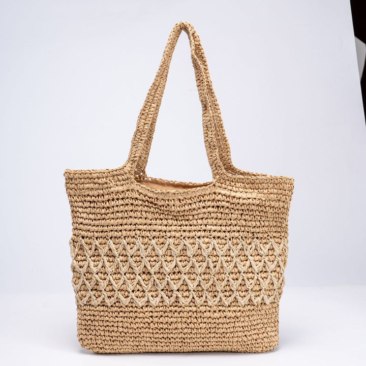 Handwoven shopping bag with decorative pattern Kalsten