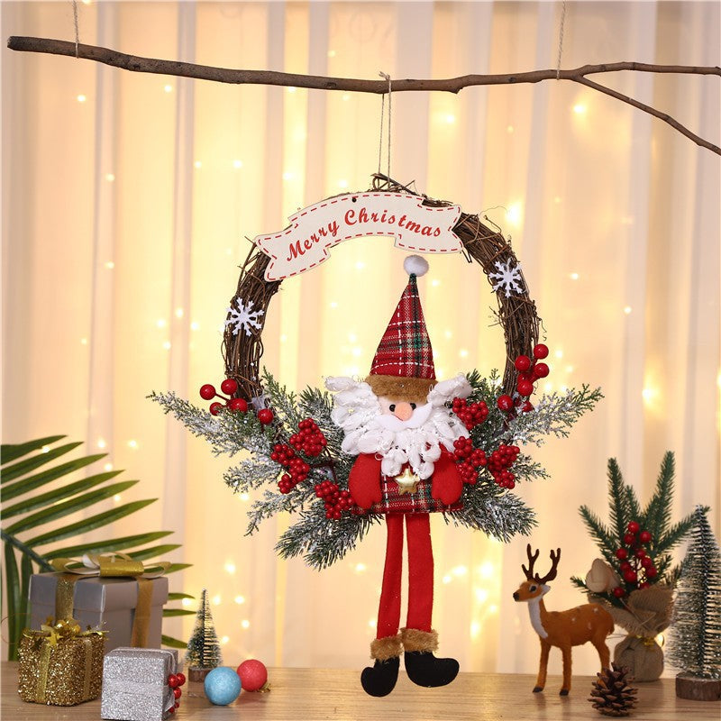 Festive Reindeer Door Wreath Decoration Kalsten