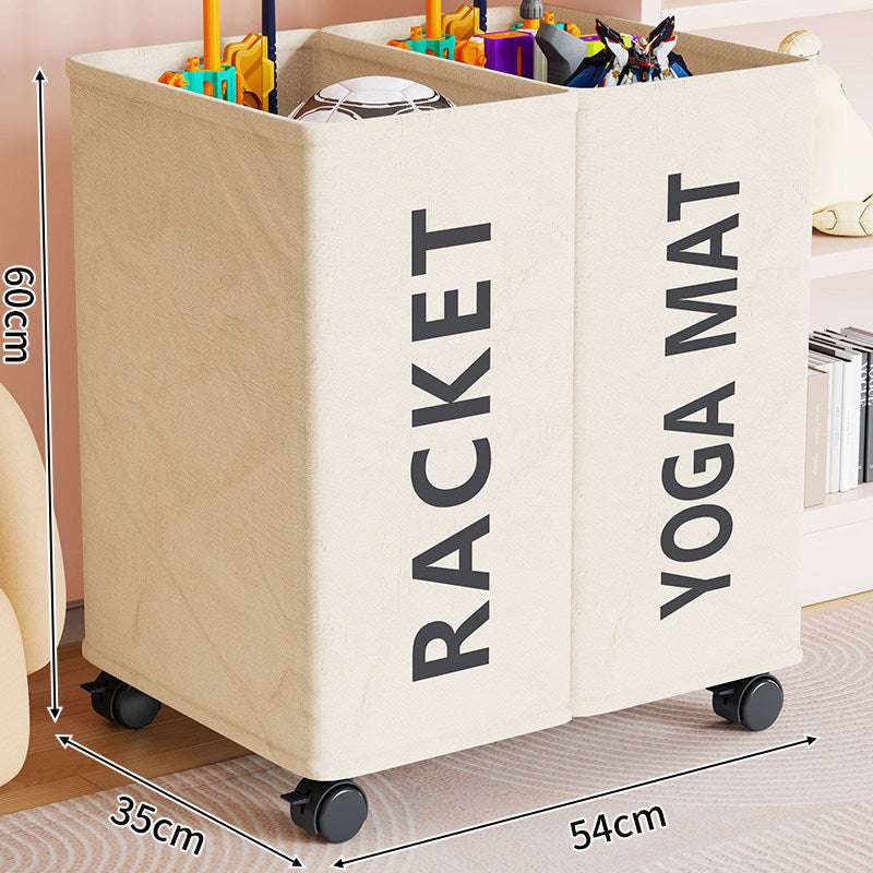 Tall Slim Rolling Fabric Laundry Hamper with Locking Casters