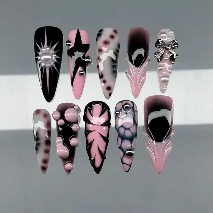 Ocean-Inspired 3D Decorative Press-On Nail Set Kalsten