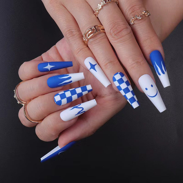 Artificial nail set with creative geometric design Kalsten