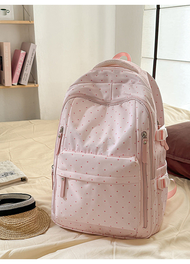 Stylish Polka Dot Pattern Backpack Kalsten