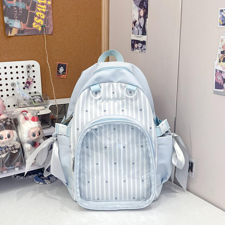 Stylish Striped Transparent Backpack