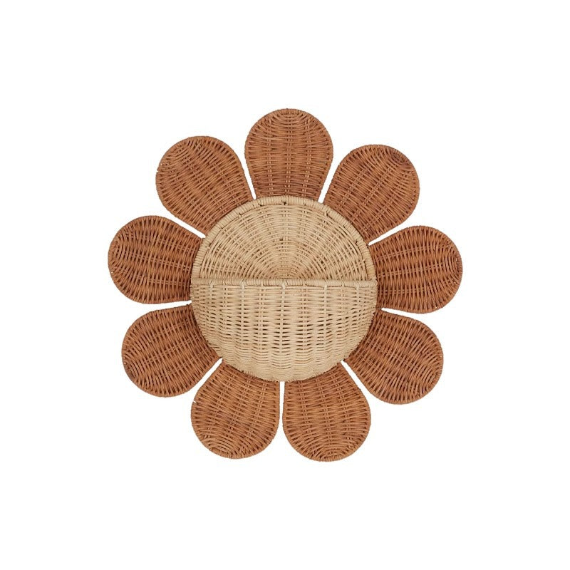 Handwoven wall basket with wave pattern Kalsten