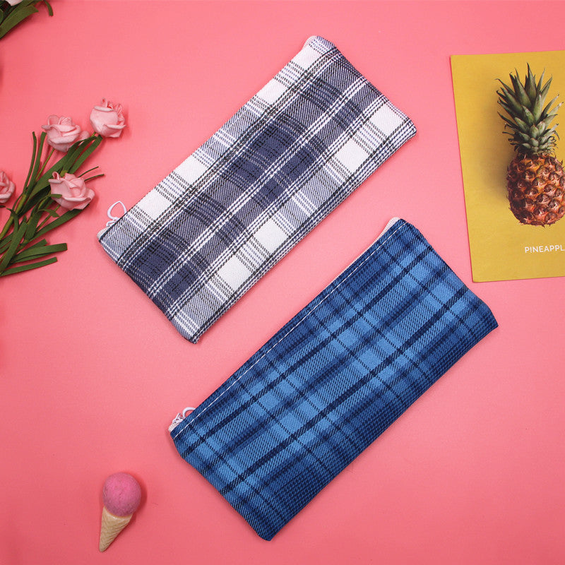 Stylish Plaid Pencil Case Kalsten