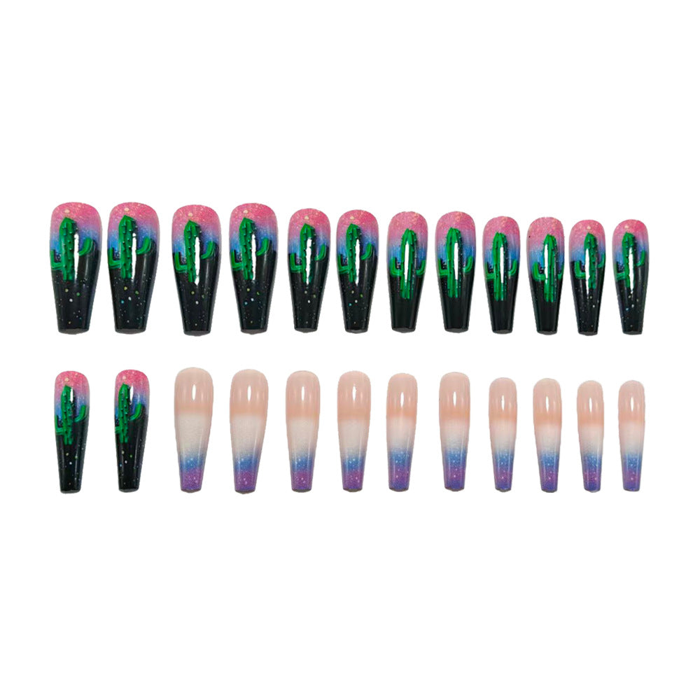 Creative Nail Art with Cactus Design Kalsten