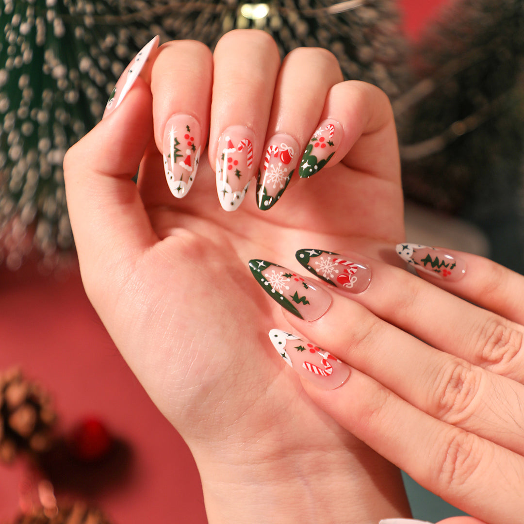 Trendy Christmas Art Gel Nails Kalsten