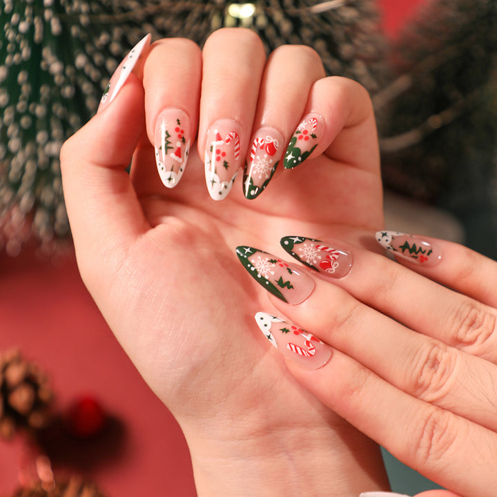 Trendy Christmas Art Gel Nails Kalsten