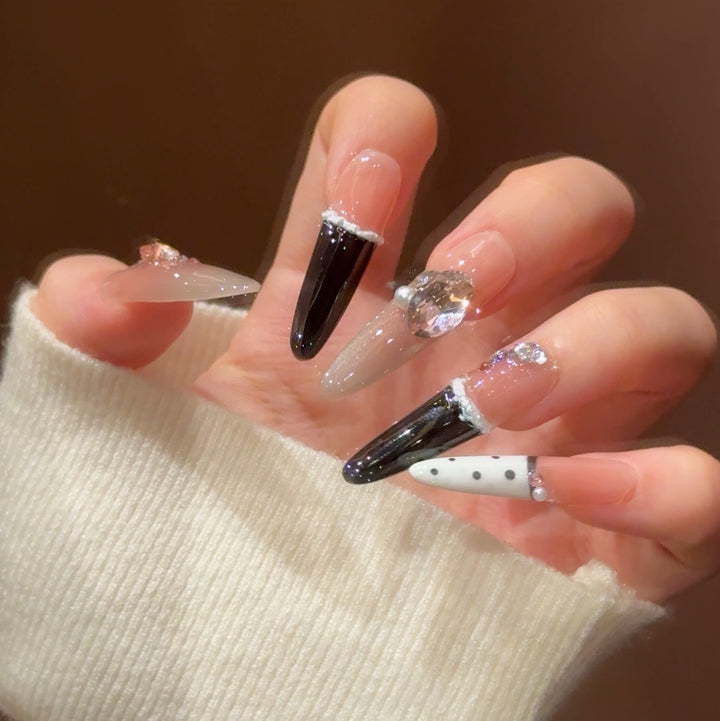 Crystal-Embellished Press-On Nail Extensions Kalsten