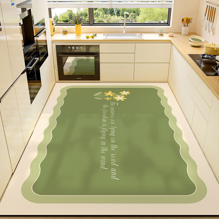Leaf Pattern Kitchen Mat
